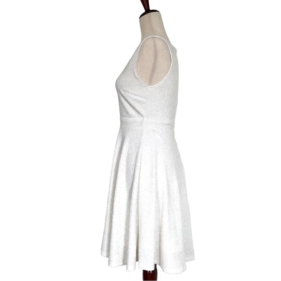 Altar’d State Women’s Sleeveless Scallop V-Neck Knit Skater Dress, White Small - Picture 2 of 11